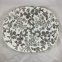 Ridgway English Transferware Platter, Flosculous Pattern